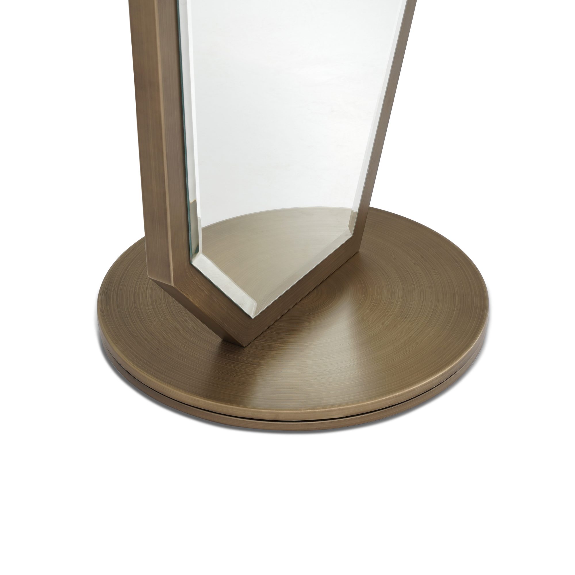 Organic shaped 2 sides standing mirror